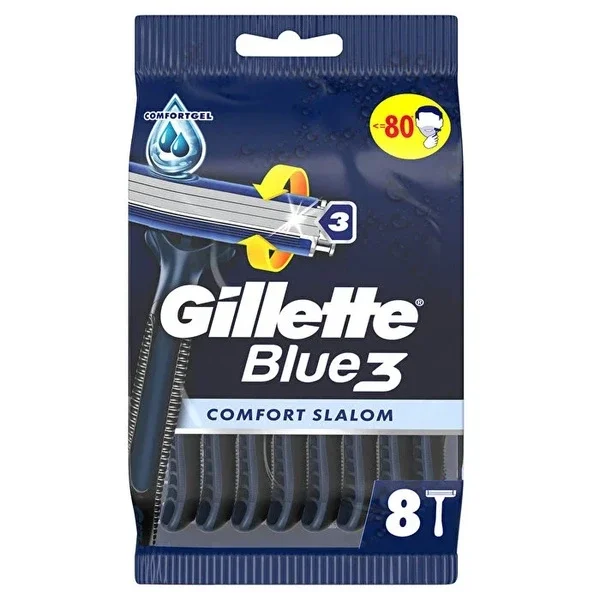 Gillette Blue3 Slalom Disposable Razor 8-Pack 8-Pack