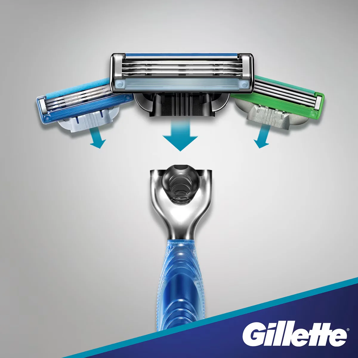 Gillette جيليت ماك 3 بدء التشغيل + 3 شفرات حلاقة احتياطية