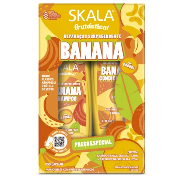 Scala Banana Shampoo and Conditioner Set for Curly Hair - 325 ml