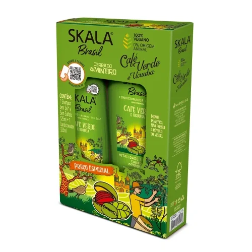 Scala Expert Brazilian Green Coffee Shampoo and Conditioner Set - 325 ml