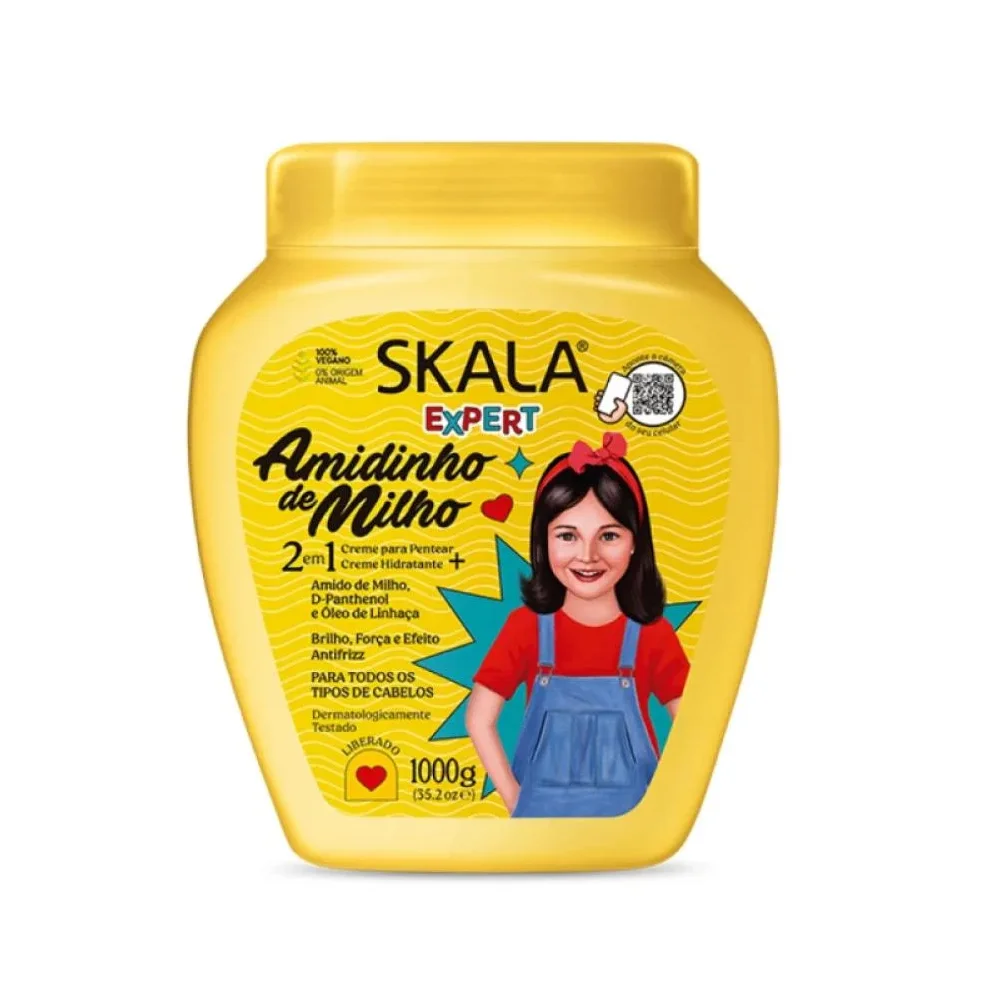 Amidinho Milk Cream for Moisturizing and Strengthening Children's Hair by Scala, 1000 grams