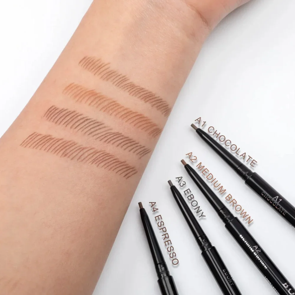 Dual-Ended Long-Lasting Brown Eyebrow Pencil A4