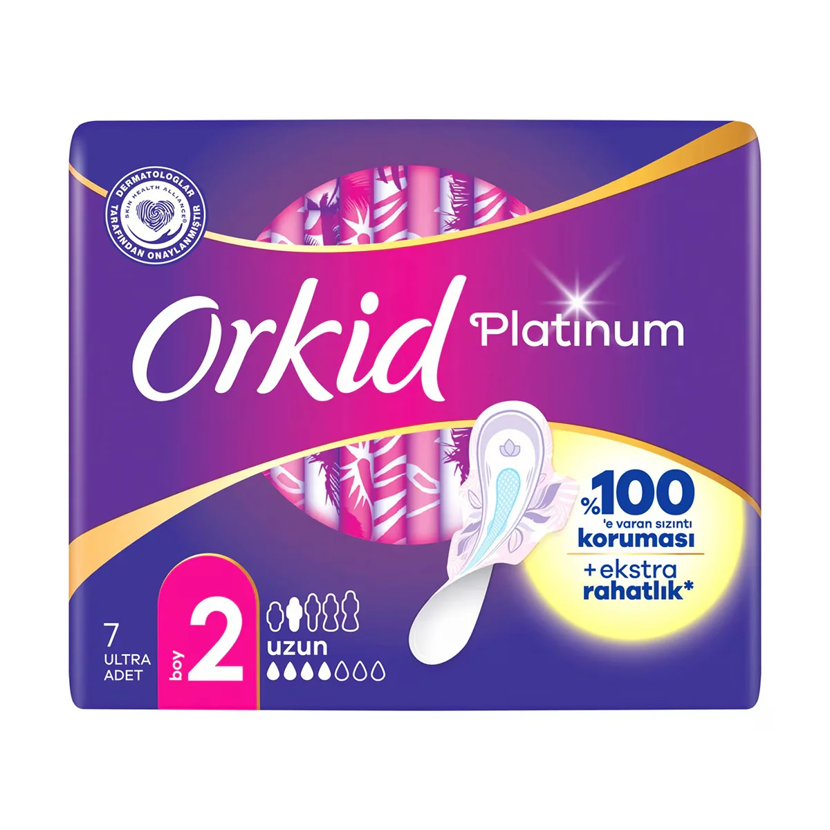Orkid Sanitary Pad Platinum Long 7 Pack
