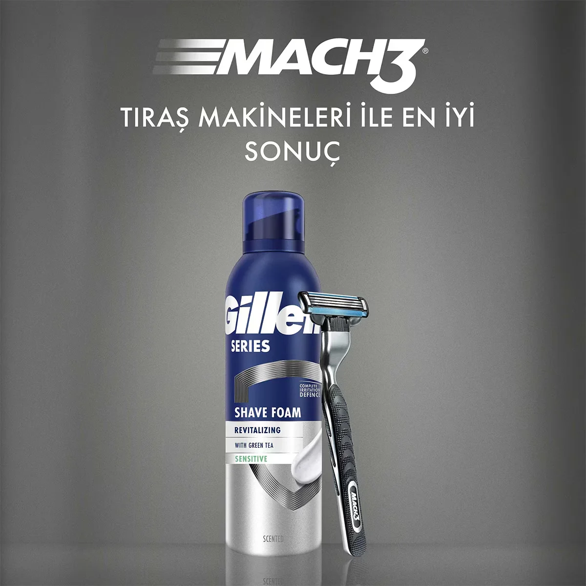 Gillette Sensitive Rasiercreme mit Grüntee-Extrakt - 250ml