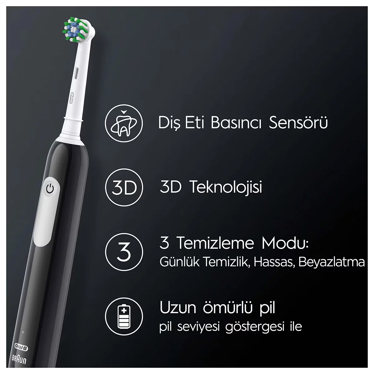 Oral-B Pro 2er-Pack Elektrische Zahnbürste mit 2 Ersatzköpfen