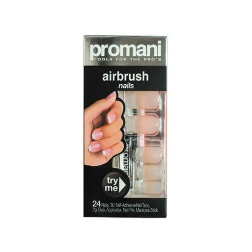 Promani French False Nails Kit Large Pink