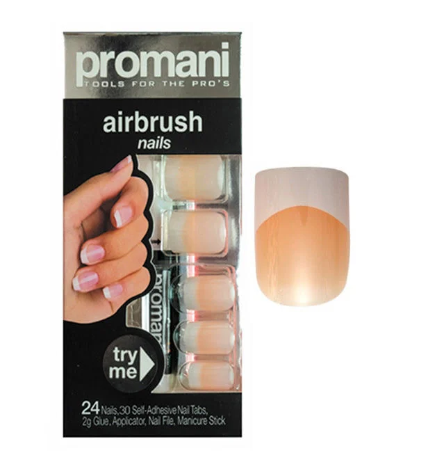 Promani French False Nail Kit Moon Tip Apricot