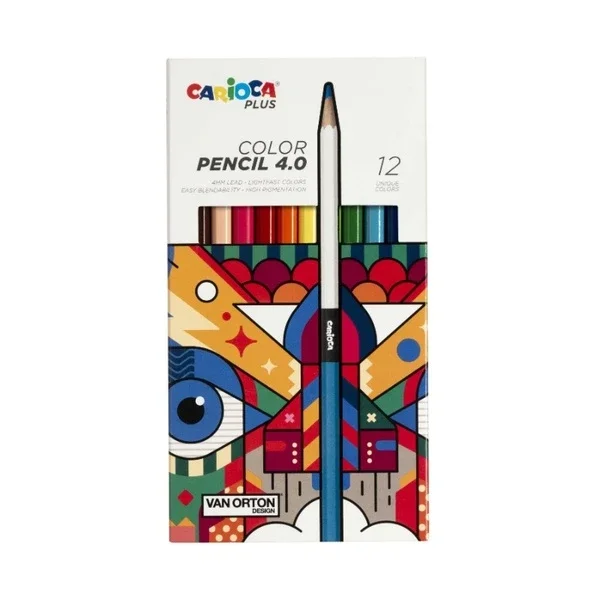 Carioca Plus 4.0 Colored Pencils – 12 High Pigment Colors