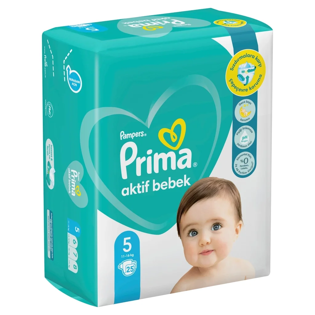 Памперсы Prima Active размер 5 25 шт