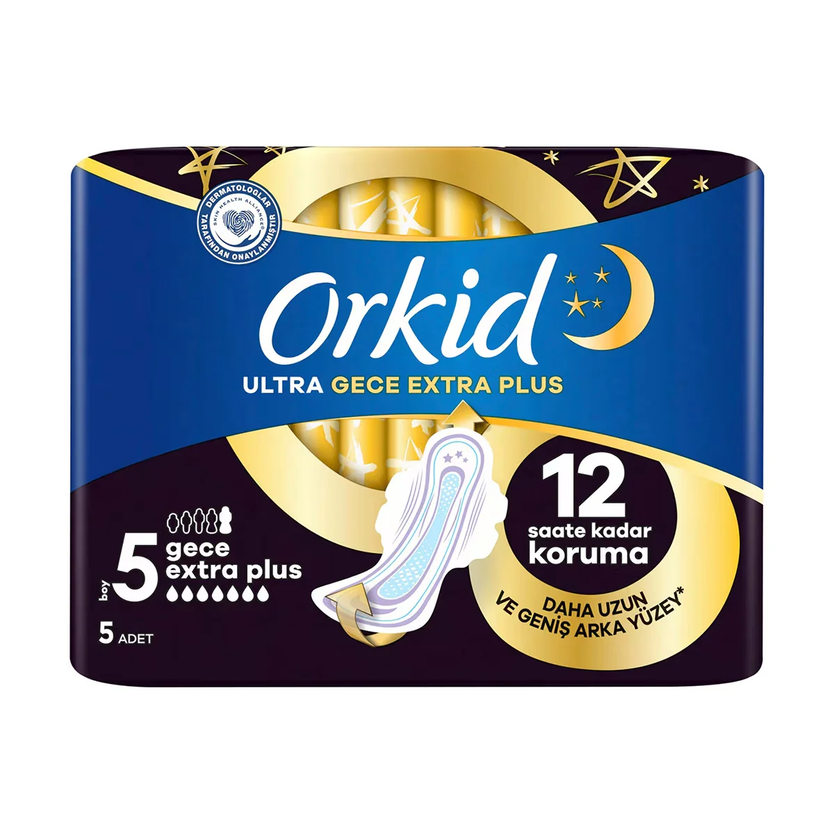 Orkid فوط أوركيد الصحية ألترا إكسترا بلس الليلية عبوة من 5 قطع