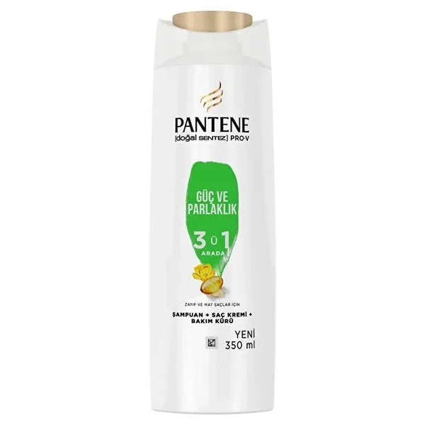 Pantene Pro-V 3-in-1 Shampoo 350ml - Strength & Shine Formula
