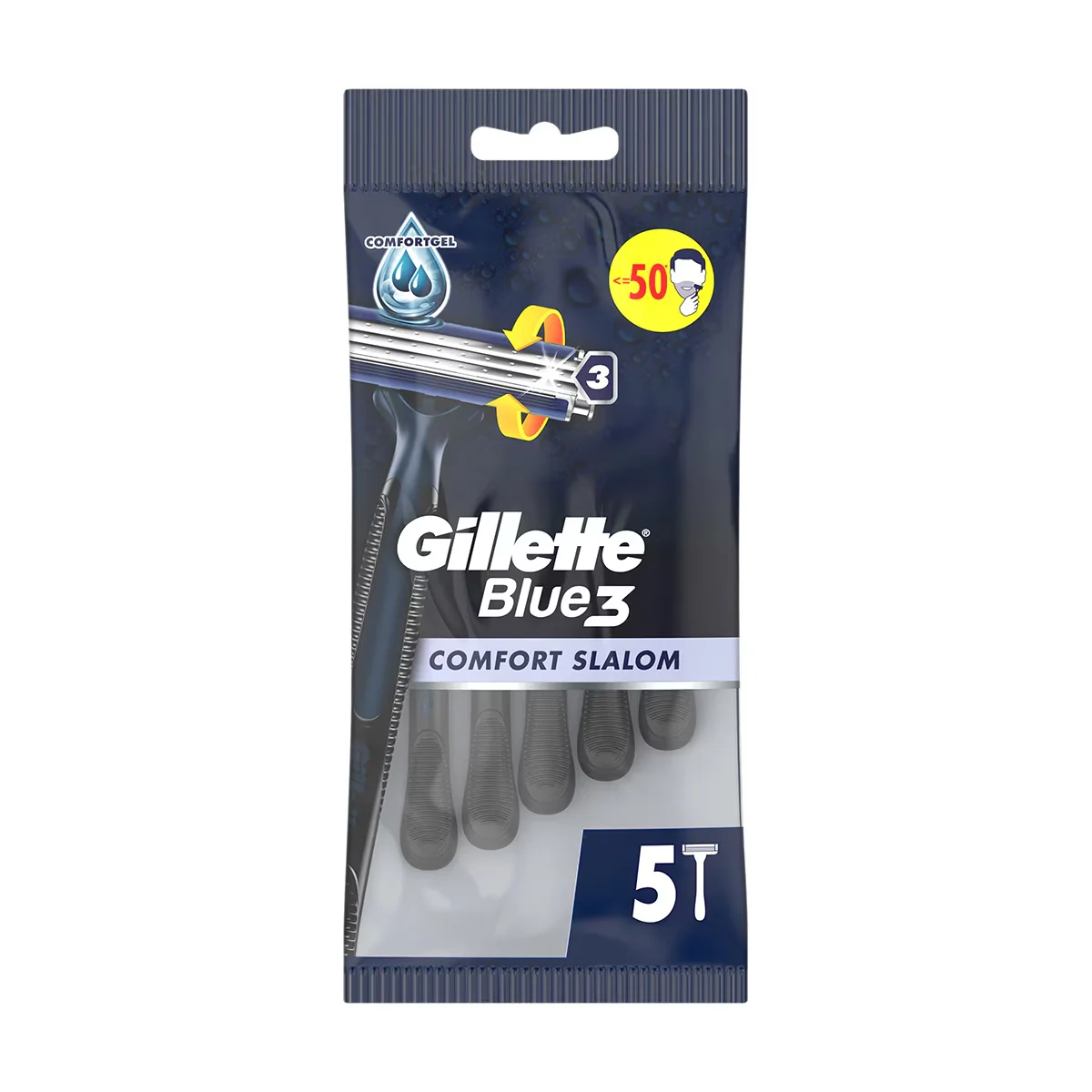 Gillette Blue3 Slalom Disposable Razor 5-Pack 5-Pack