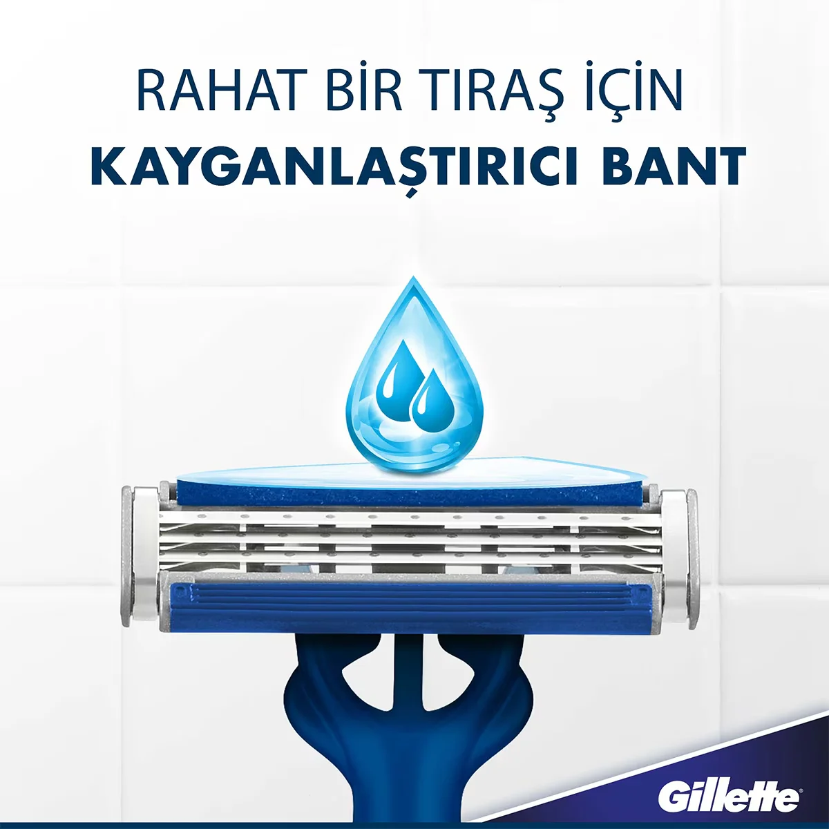 Gillette Blue3 Slalom Einwegrasierer für Männer mit Gleitstreifen