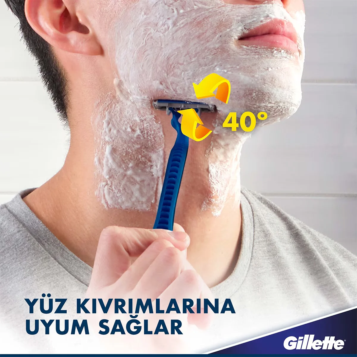 Gillette Blue3 Slalom Einwegrasierer für Männer mit Gleitstreifen