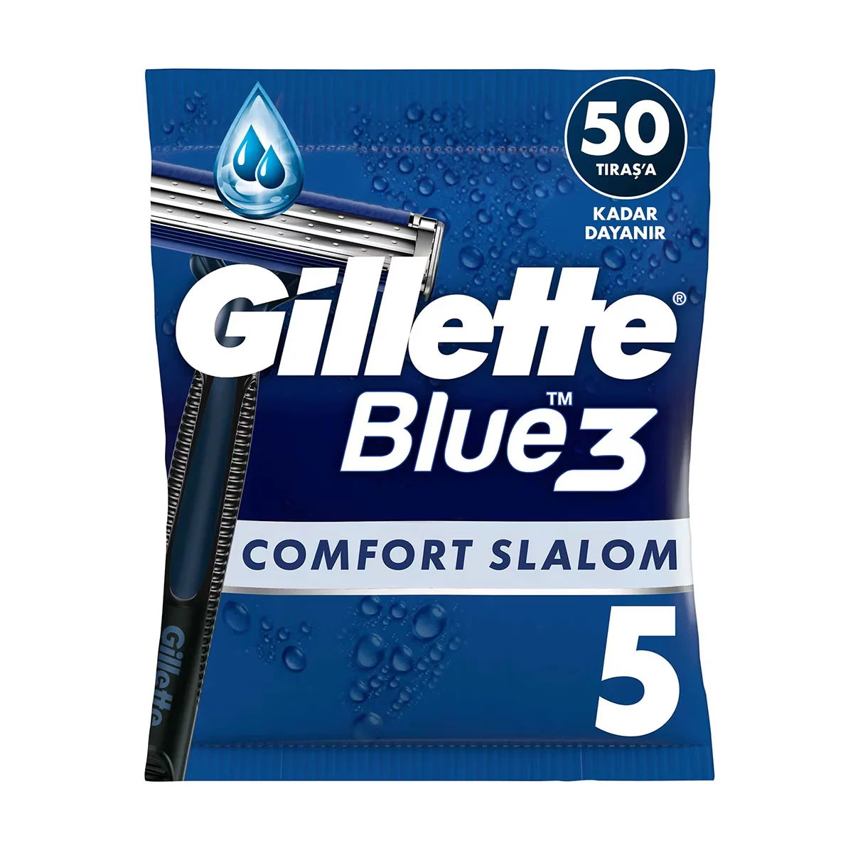 Gillette Blue3 Slalom Einwegrasierer für Männer mit Gleitstreifen