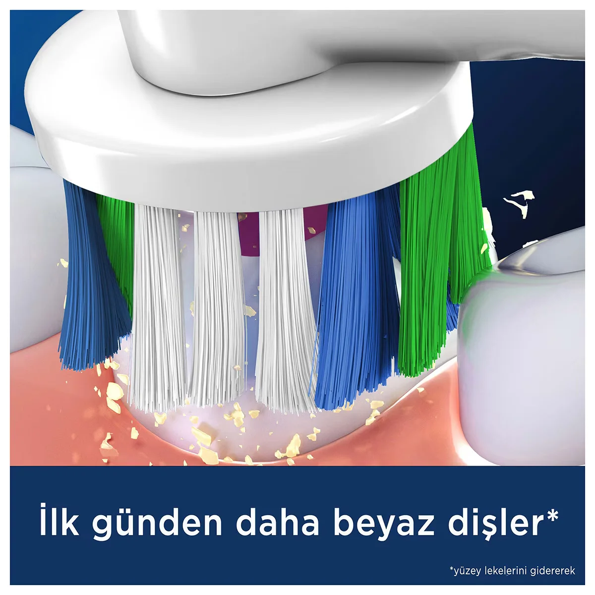 Oral-B رؤوس استبدال فرشاة الأسنان أورال-بي 3 دي لتبييض الأسنان قابلة لإعادة الشحن، 4 قطع