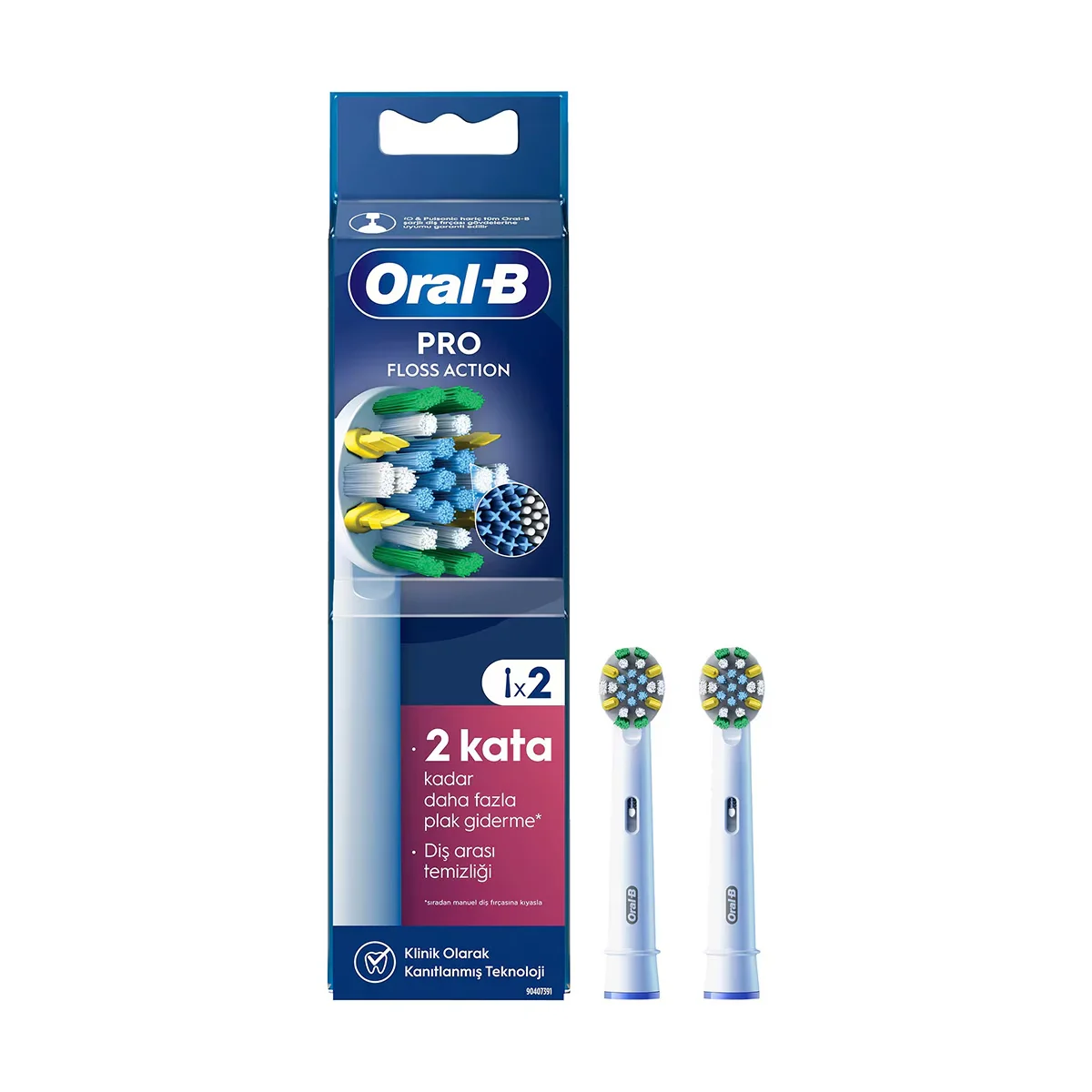 Oral-B رأس بديل لفرشاة الأسنان أورال-بي فلوس أكشن، قطعتان