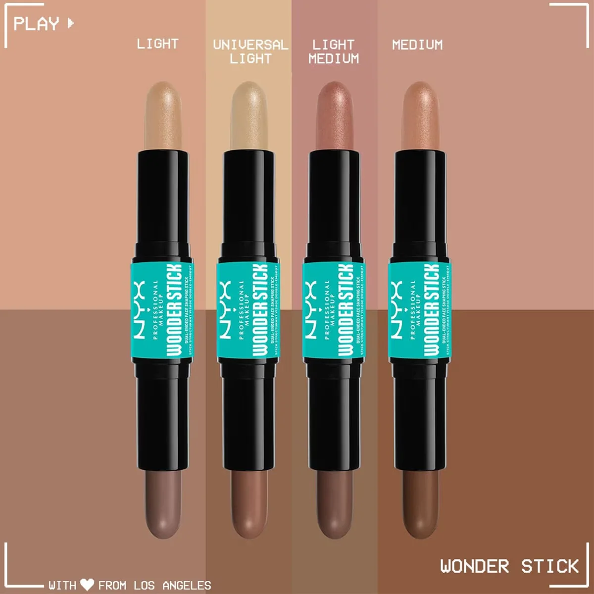 Nyx Professional Makeup Wonder Stick Double-ended Cream Contour &amp; Illuminator Stick Universal Light