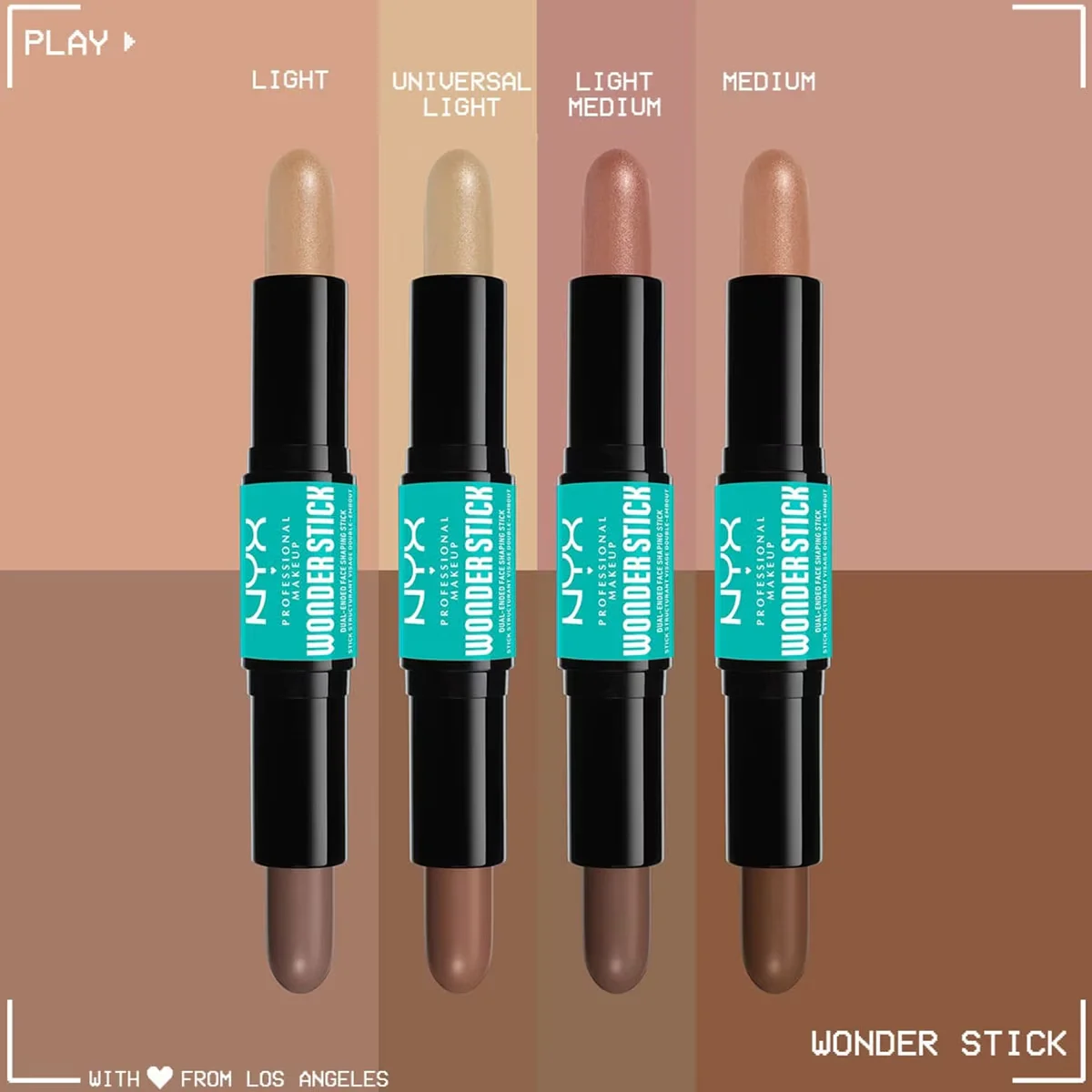 Nyx Professional Makeup Wonder Stick Double-ended Cream Contour &amp; Highlighter Stick Light Medium