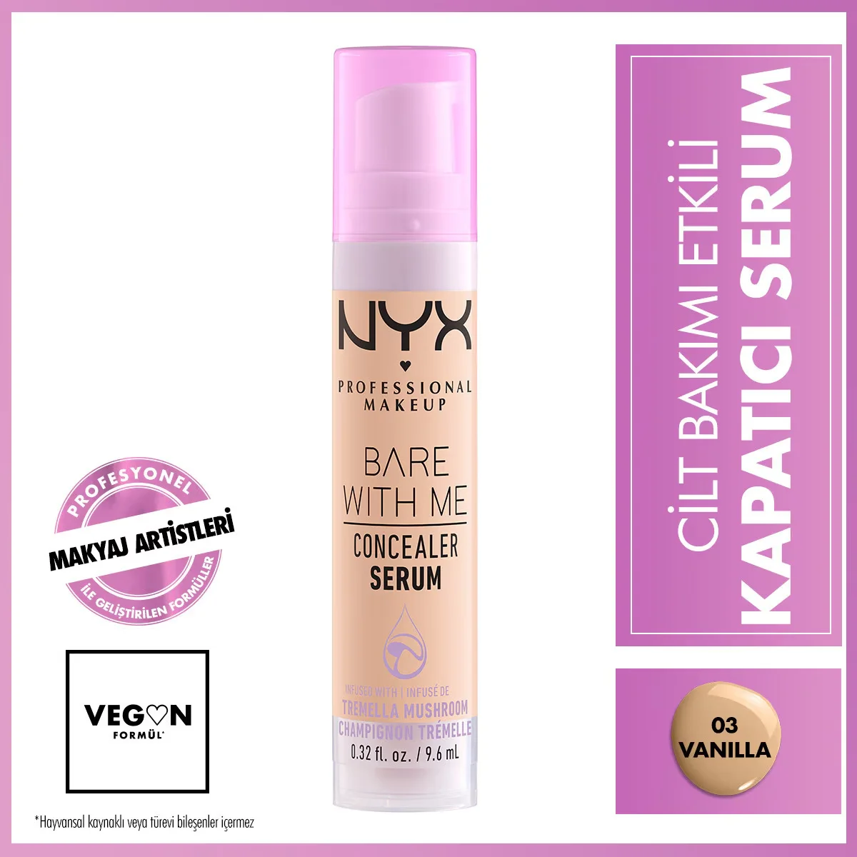 NYX سيروم إخفاء العيوب \\بير ويذ مي\\" من نيكس بروفيشنال ميك أب، لون 03 فانيليا"