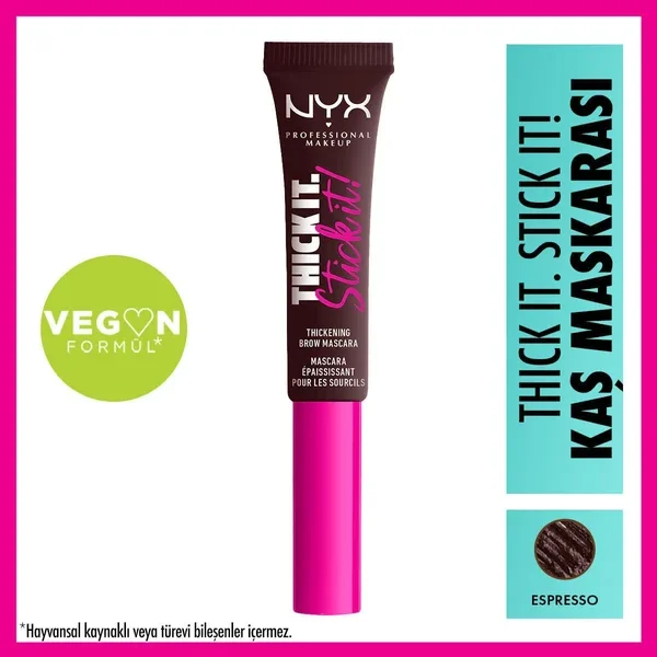 Nyx Professional Makeup Thick It Stick It Eyebrow Mascara Espresso