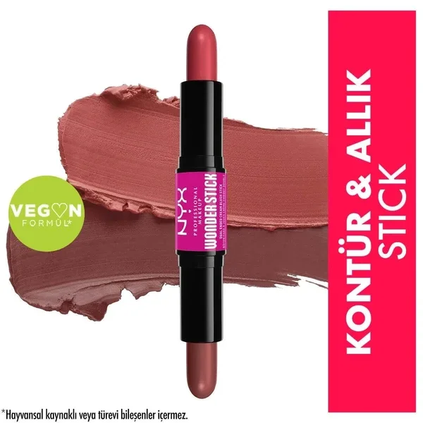 Nyx Professional Makeup Wonder Stick Double-sided Cream Blush Stick Coral And Deep Peach