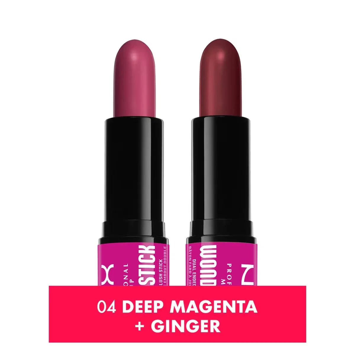 Nyx Professional Makeup Wonder Stick Double-sided Cream Blush Stick Deep Magenta And Ginger