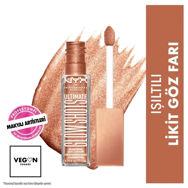 Nyx Professional Makeup Ultimate Glow Shots Shimmering Liquid Eyeshadow 08 twisted Tangerine