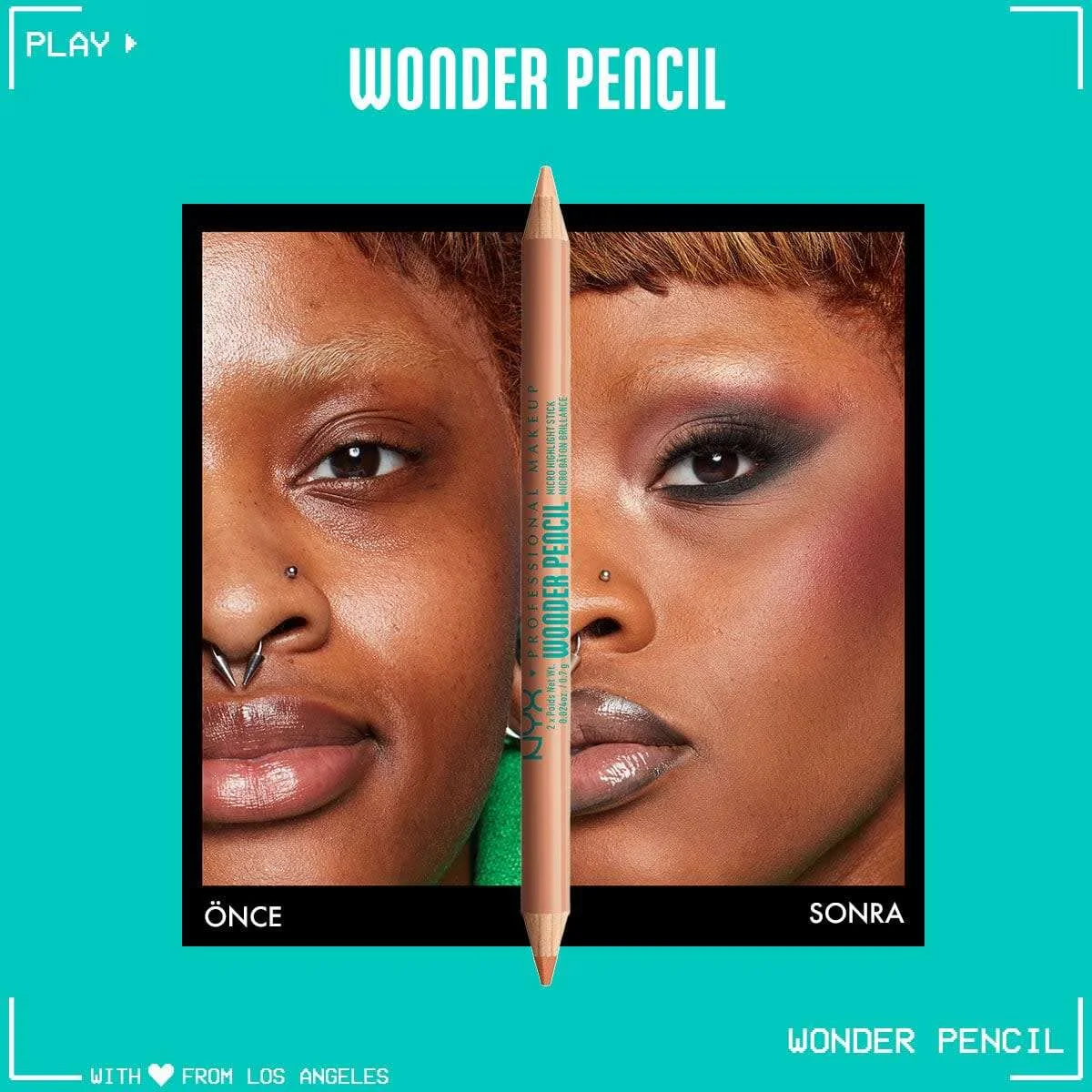 Nyx Professional Makeup Wonder Pencil Double-sided Highlighter &amp; Concealer Pencil Warm Deep