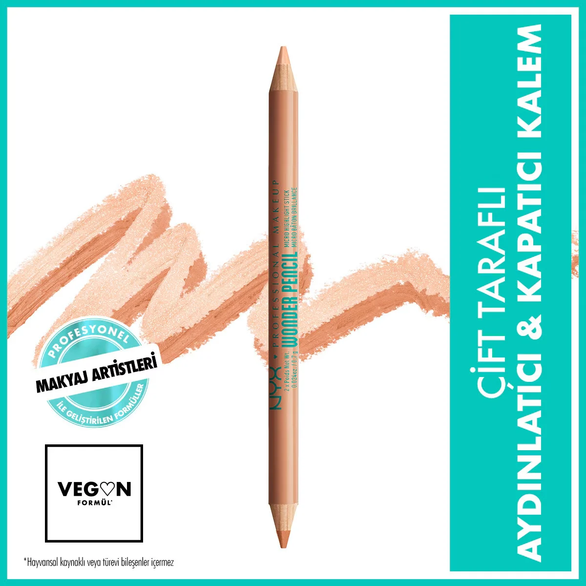 Nyx Professional Makeup Wonder Pencil Double-sided Highlighter &amp; Concealer Pencil Warm Deep