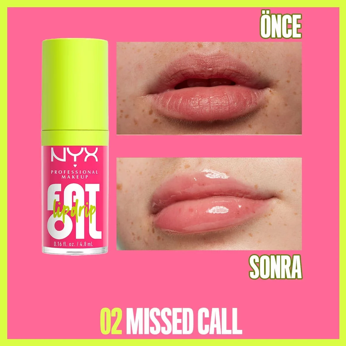 NYX Fat Oil Lip Drip Shine mit Himbeerenöl
