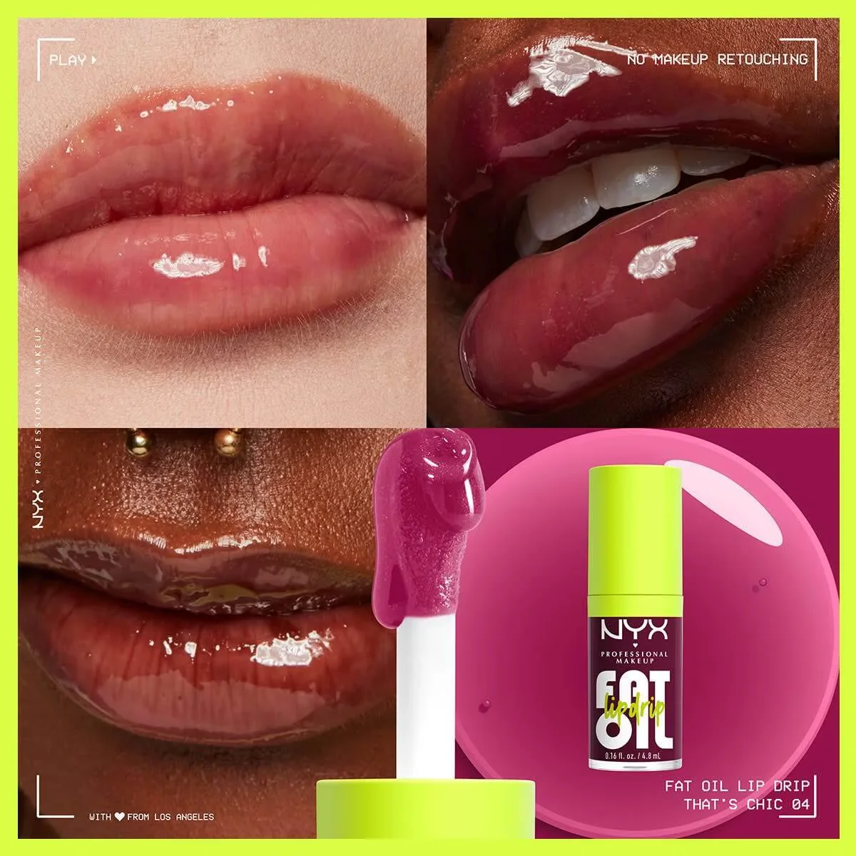 Nyx Professional Makeup Fat Oil Lip Drip Shine Lip Oil Thats Chic