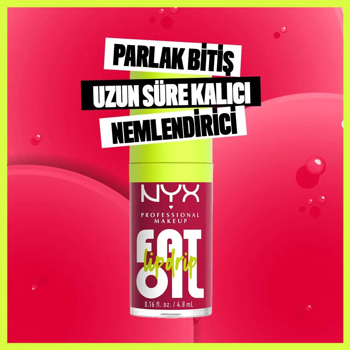 NYX Fat Oil Lip Drip Shine - Himbeere Feuchtigkeitsspendendes Lippenöl