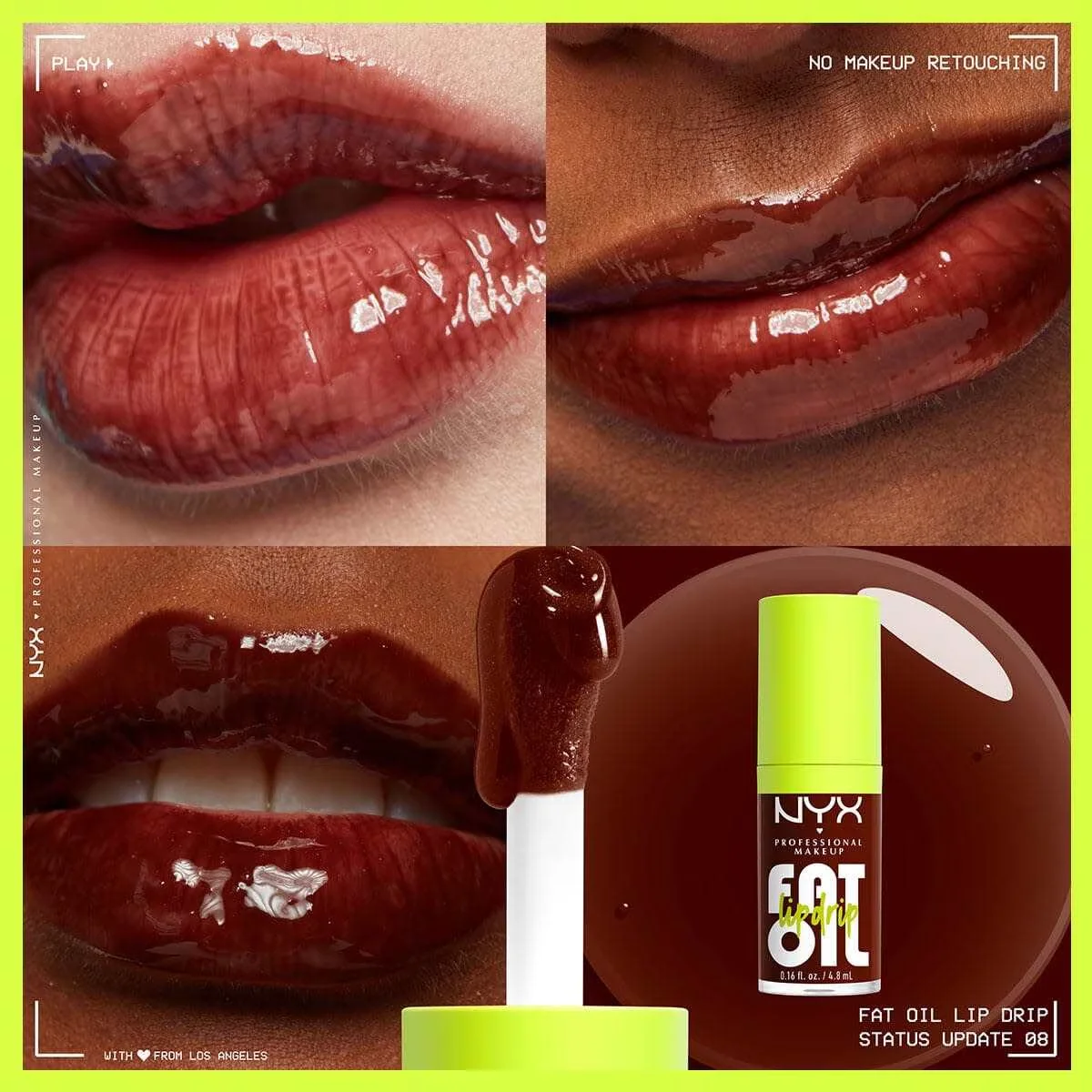 NYX Fat Oil Lip Drip - Hydratisierendes Himbeer Glanz Lippenöl
