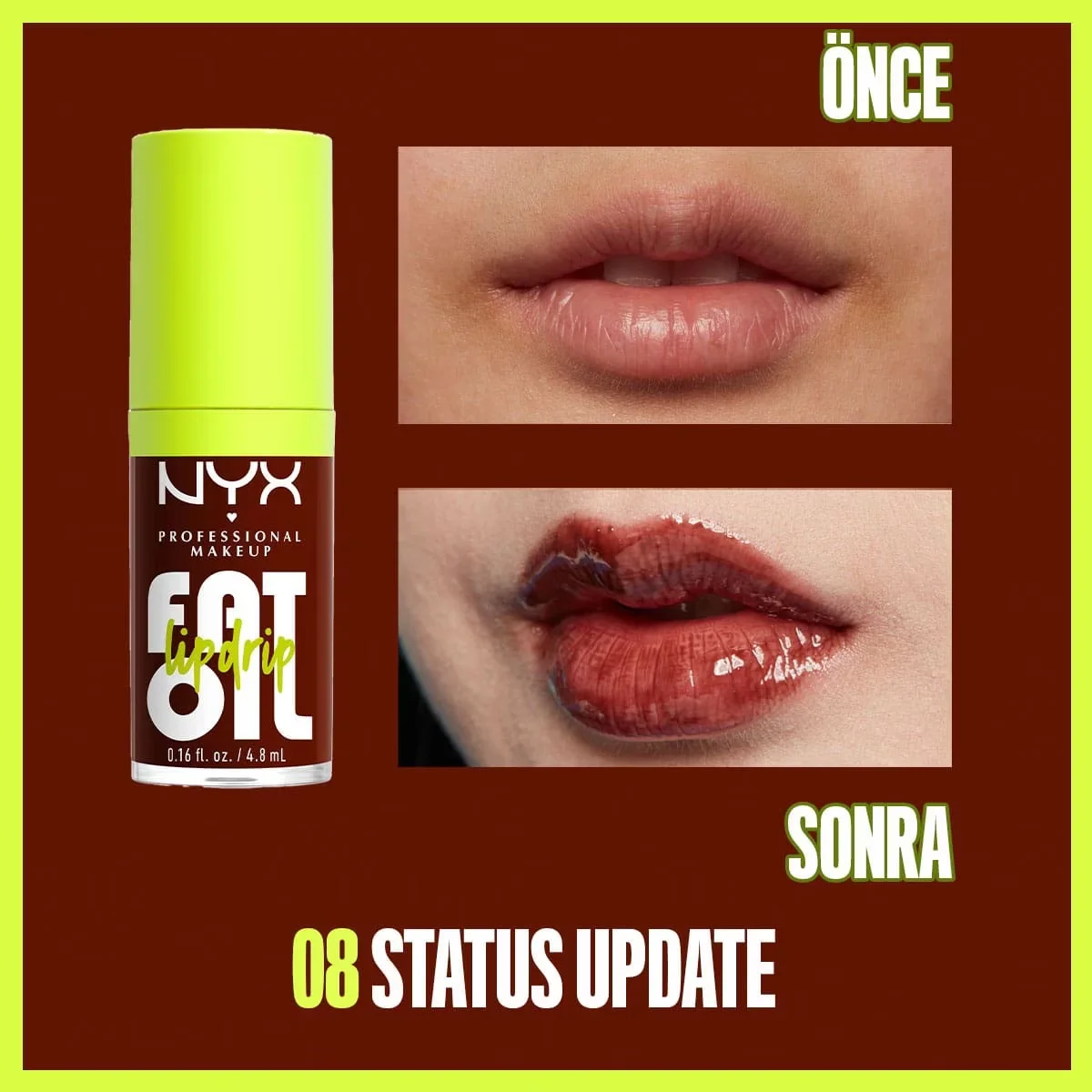 NYX Fat Oil Lip Drip - Hydratisierendes Himbeer Glanz Lippenöl