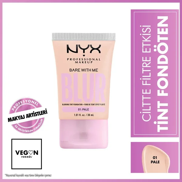 Nyx Professional Makeup Blur Tint Skin Filter Effect Foundation 01 pale