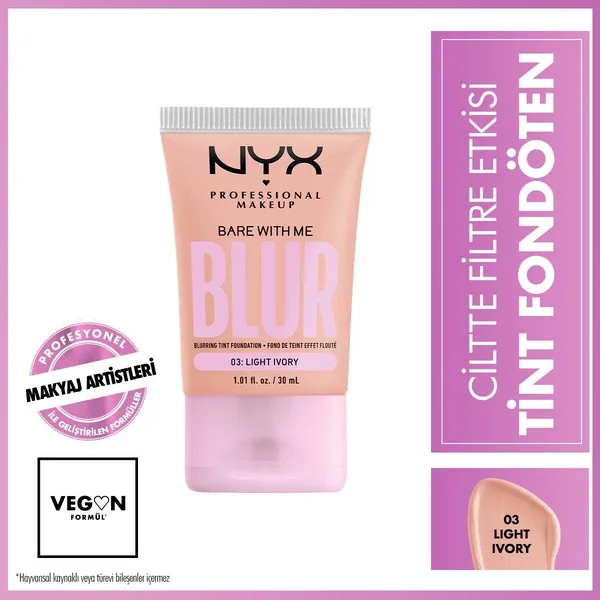 Nyx Professional Makeup Blur Tint Skin Filter Effect Foundation 03 light Ivory