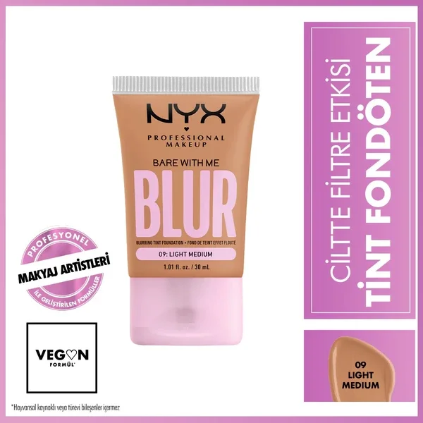 Nyx Professional Makeup Blur Tint Skin Filter Effect Foundation 09 light Medium