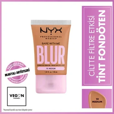 Nyx Professional Makeup Blur Tint Skin Filter Effect Foundation 10 medium