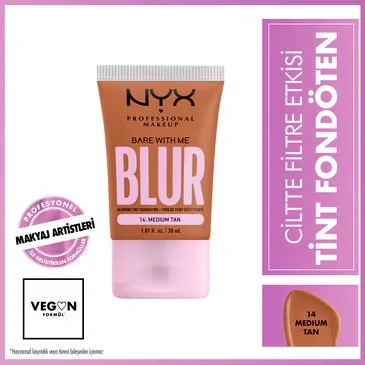 Nyx Professional Makeup Blur Tint Skin Filter Effect Foundation 14 medium Tan