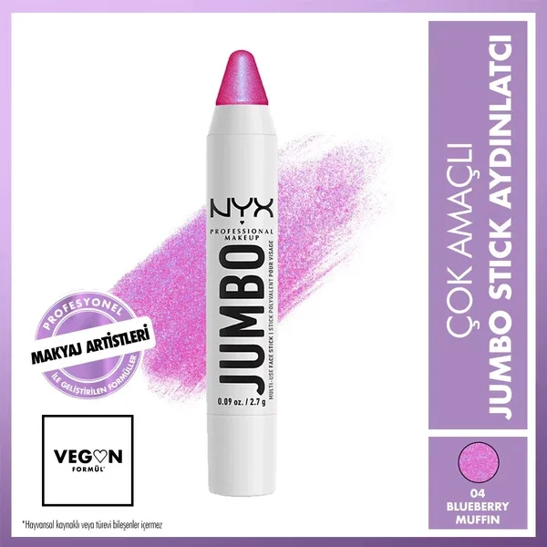 Nyx Professional Makeup Jumbo Face Stick Multi-purpose Stick Illuminator Blueberry Muffin