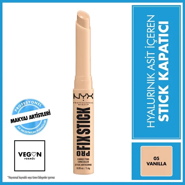 Nyx Pro Fix Stick Concealer 05 Vanilla with Hyaluronic Acid