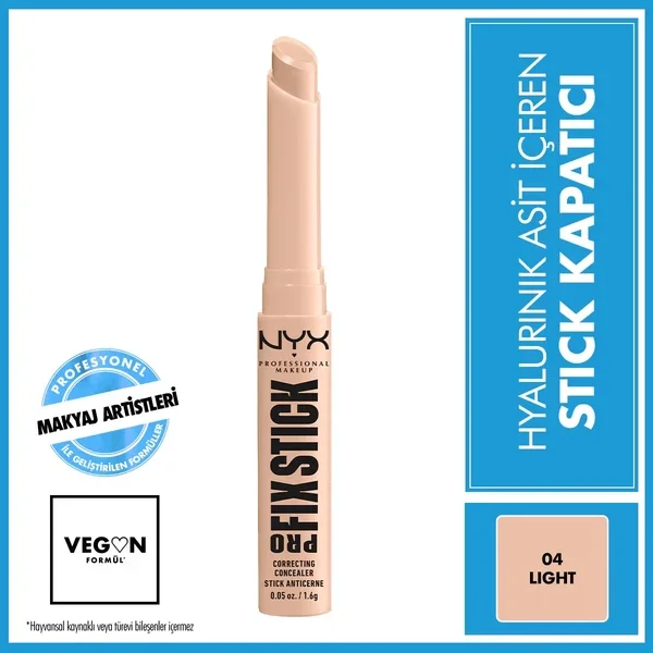 Nyx Pro Fix Stick Concealer 04 Light with Hyaluronic Acid