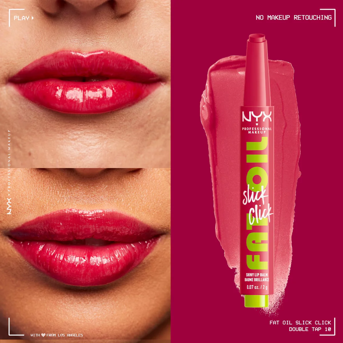 Nyx Professional Makeup Fat Oil Slick Click Shine Lip Balm 10 double Tap