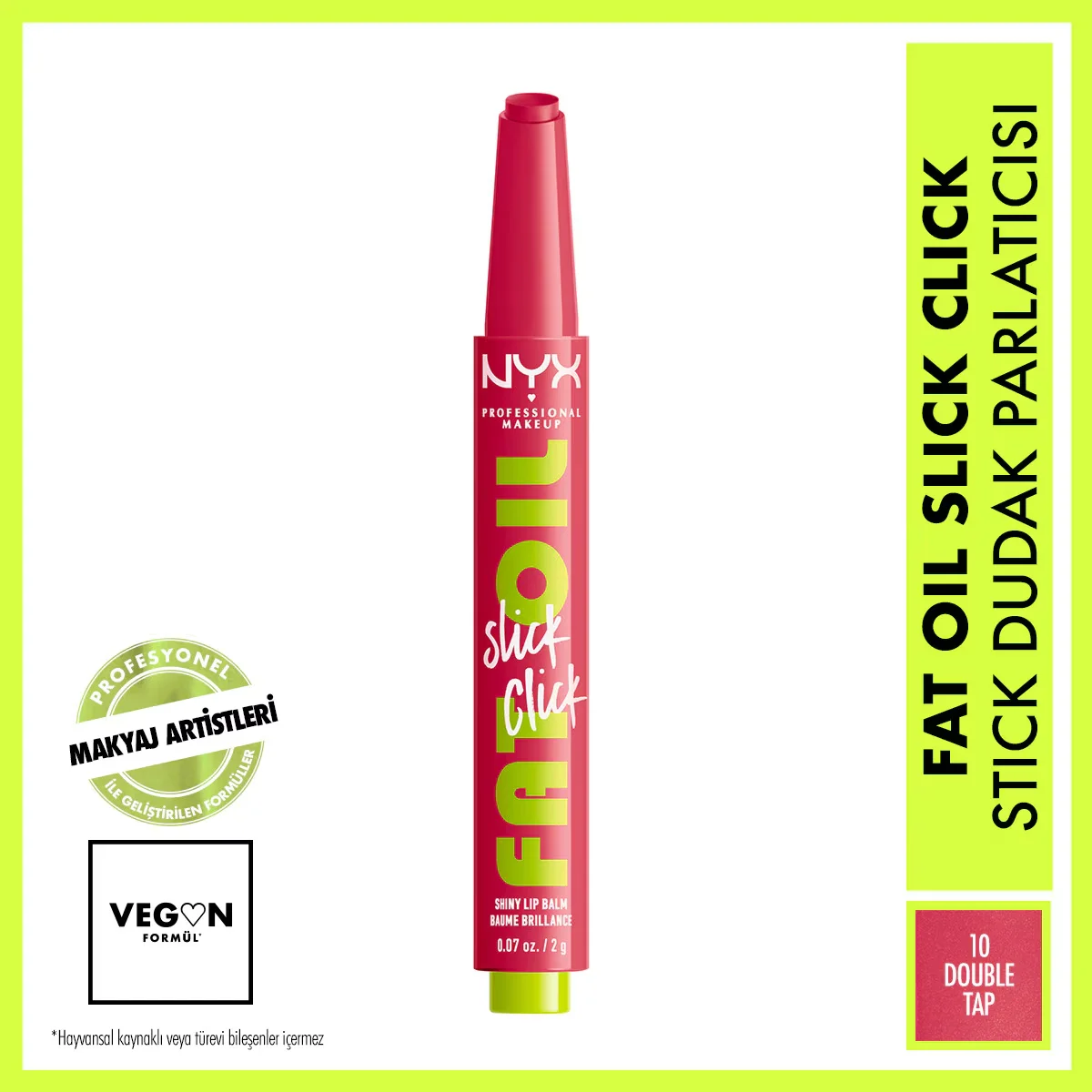 NYX مرطب شفاه فات أويل سليك كليك شاين من نييكس بروفيشنال ميك أب، 10 بضغطة مزدوجة