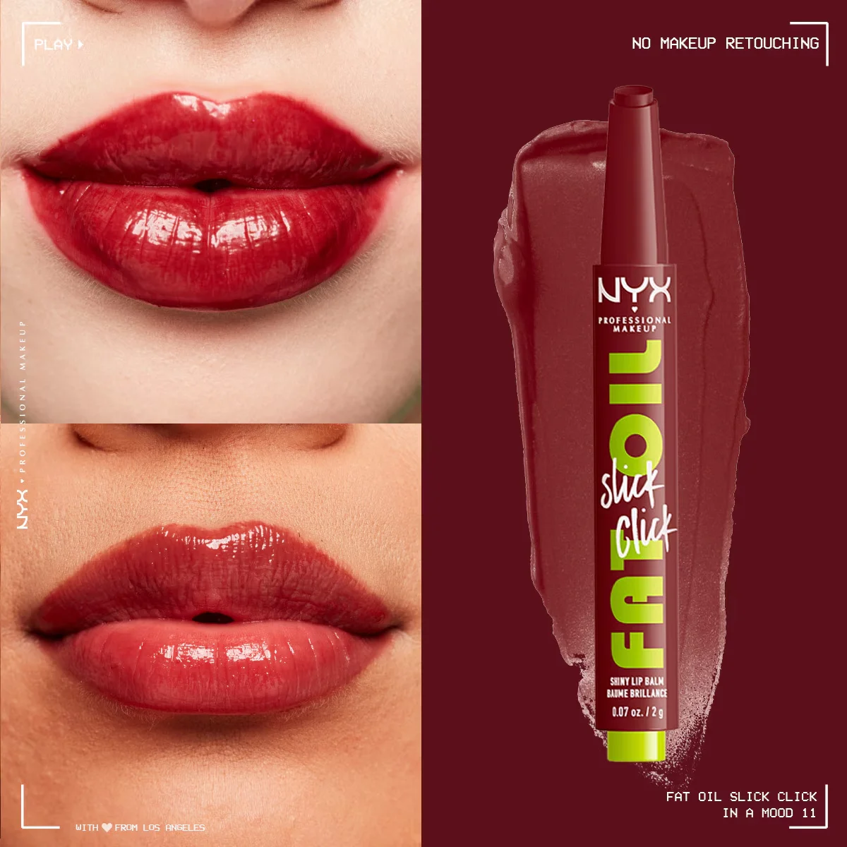 Бальзам для губ Nyx Professional Makeup Fat Oil Slick Click Shine 11 в A Mood