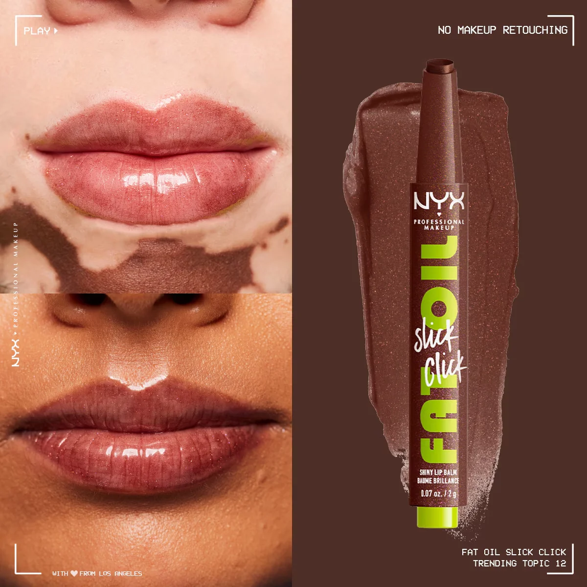 Nyx Professional Makeup Fat Oil Slick Click Shine Lip Balm 12 trending Topic