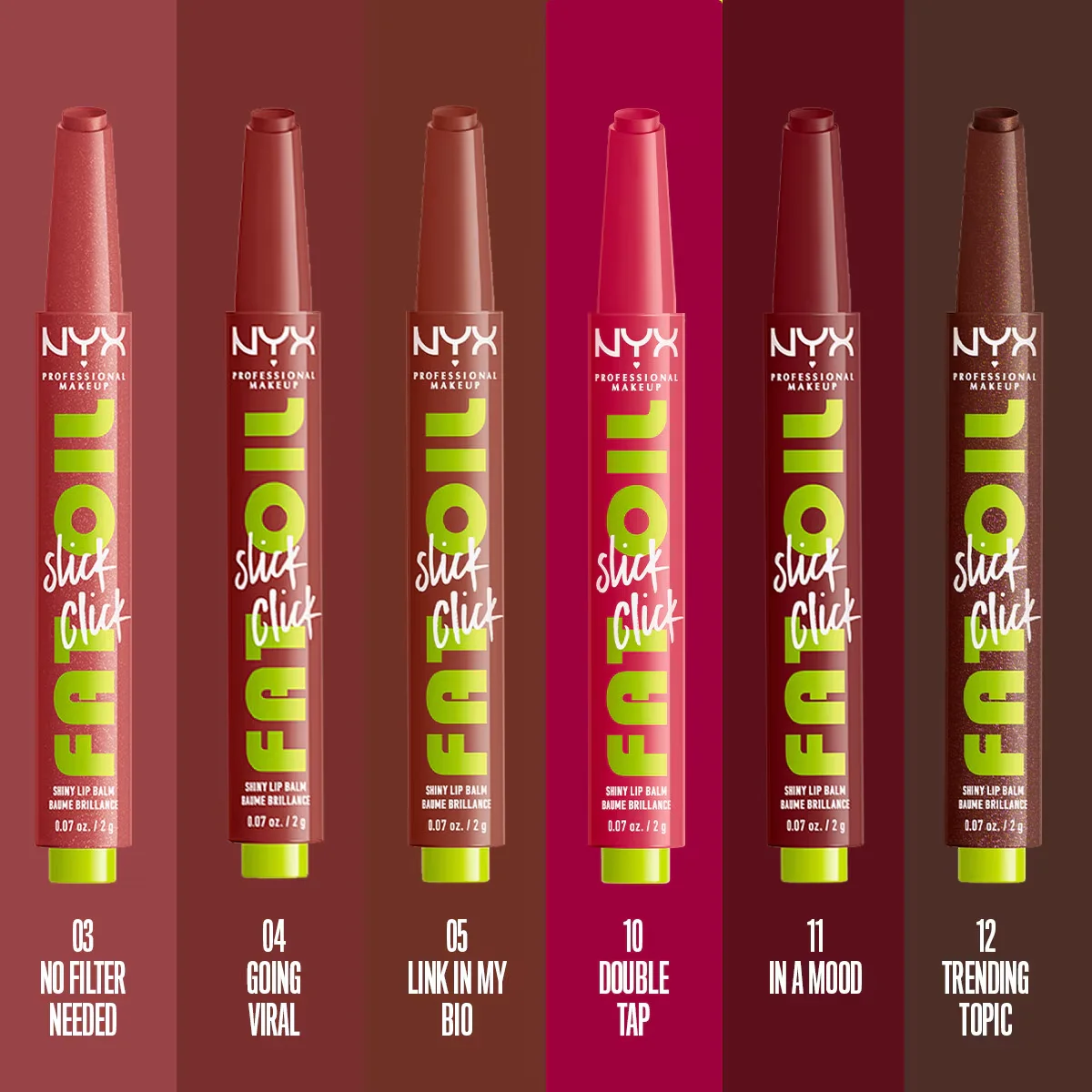 Nyx Professional Makeup Fat Oil Slick Click Shine Lip Balm 12 trending Topic