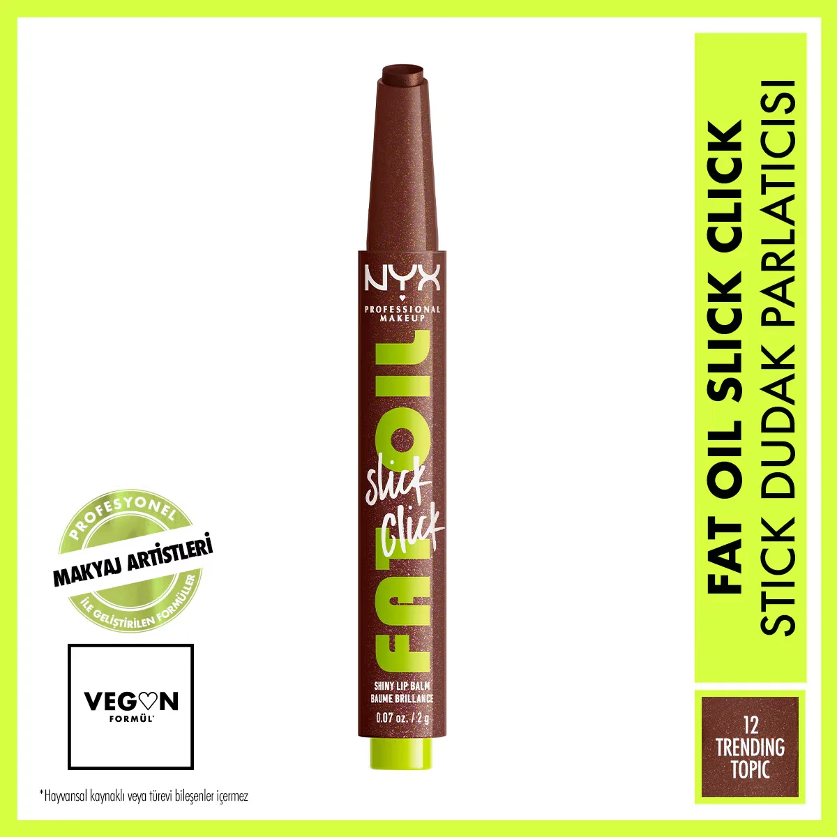 Nyx Professional Makeup Fat Oil Slick Click Shine Lip Balm 12 trending Topic