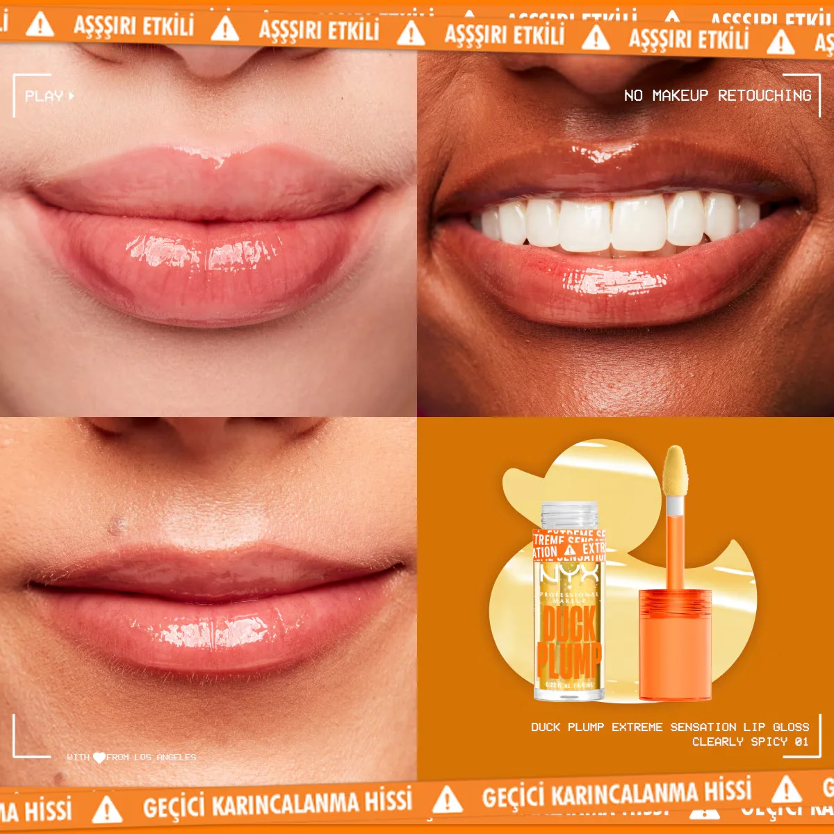 NYX Duck Plump Lip Gloss 01 - Ingwer-Infused Gloss für volle Lippen